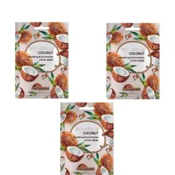 MONDSUB Coconut Anti Wrinkles Face Sheet Masks (Pack of 3) - 20 ml Each-22