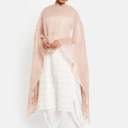 Fabindia Pink Embroidered Dupatta-image-13