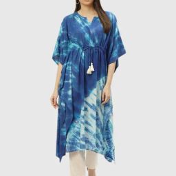 Maaesa Blue Tie Dye Kurta-image-95