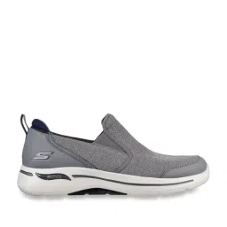 Skechers Men's GO WALK ARCH FIT Charcoal Grey Walking Shoes-image-92