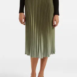 Forever New Olive A-Line Midi Pleated Skirt-image-58