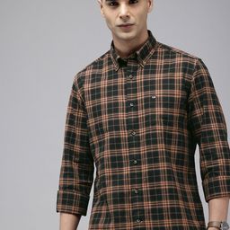 Arrow Pure Cotton Manhattan Slim Fit Checked Casual Shirt-image-86