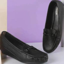 Mochi Women's Black Casual Loafers-picture-27