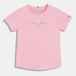 TOMMY HILFIGER Girls Pink Sugar Solid T-Shirt-image-72