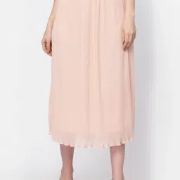 Lela Peach Self Pattern A-Line Skirt image 1