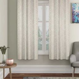 HOSTA HOMES Cream Polyester Window Blackout Curtain - Set of 2-7
