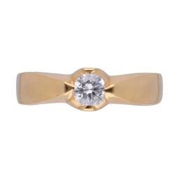 C. Krishniah Chetty Group Radiant Beacon Gold Solitaire Ring-image-92