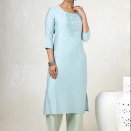 Soch Blue Embroidered Kurta-image-15
