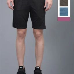 Force NXT Multicolored Regular Fit Sports Shorts- Pack Of 3-image-68