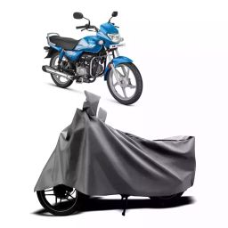 Auto Pearl Two Wheeler Cover with Bag for Hero HF Deluxe BS6, Silver-image-82