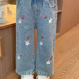 LULU & SKY Girls Low Distress Heavy Fade Jeans-image-66