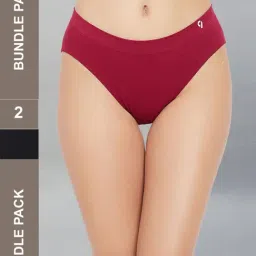 C9 Airwear Maroon & Black Hipster Panty - Pack of 2-image-3