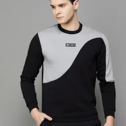 KAPPA Black Regular Fit Colour Block Sweatshirts-image-36