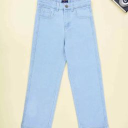 Kiddopanti Boys Ice Wash Blue Denim Regular Fit Jeans-image-7