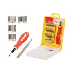 VMTRONIX 32 in 1 Mini Screwdriver Tool Kit with Magnetic Holder for Mobile Phones, Laptops, Camera and Workshop, Home Reparing Tool-39