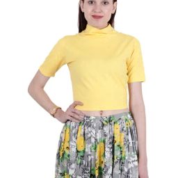 Scorpius Yellow Crop Top-image-6