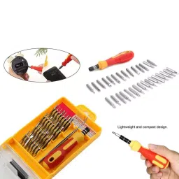 VMTRONIX 32 in 1 Mini Screwdriver Tool Kit with Magnetic Holder for Mobile Phones, Laptops, Camera and Workshop, Home Reparing Tool image 3
