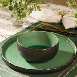 Pure Home and Living Green Crackle Glaze Serving Bowl (250 ml)-46