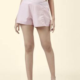 People by Pantaloons Pink Cotton Shorts-image-34