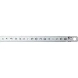 Shinwa Rules Narrow Straight Rule Silver 60 cm Measuring Range, 5811145-35
