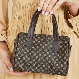 Styli Brown Printed Handbag-image-7