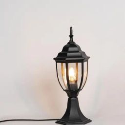 Whispering Homes Black Metal Heritage Outdoor Gate Light - Small-image-26