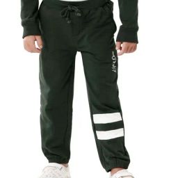 Kate & Oscar Kids Green & White Cotton Striped Trackpants-image-28