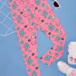 Pantaloons Junior Kids Pink Printed Leggings-image-110