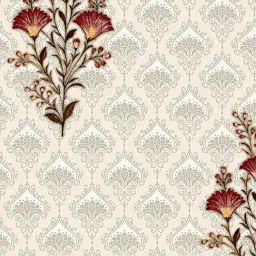 SPACES DRAPE STORY Elegent Grey & Brown Polyester 7 ft Door Curtain - Set of 2 image 5