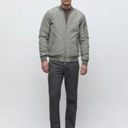 SELECTED HOMME Light Green Regular Fit Bomber Jacket image 5