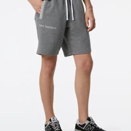 New Balance Charcoal Comfort Fit Sports Shorts-image-22