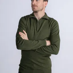 Petrol Polo Collar Regular Fit Pullover-image-56