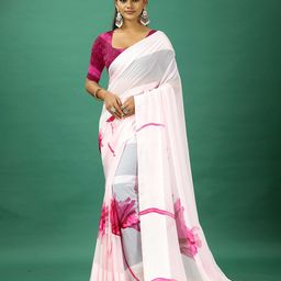 VIRENDRA TEXTILES Floral Satin Saree-image-75