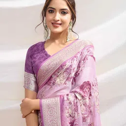 TASRIKA Floral Pure Chiffon Saree-image-16