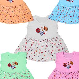 SK NAREN Girls Cotton Floral Fit & Flare Dress-picture-3