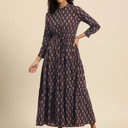 anayna Women Ethnic Motifs Printed Maxi Dress-picture-32