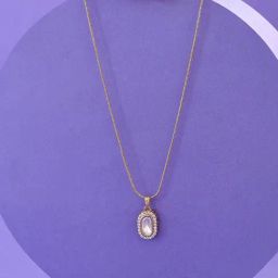 Fida Elegant Gold-Plated Geometric Shape American Diamond Casual Wear Alloy Necklace Set for Women-image-17