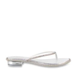 Metro Women's Silver Thong Sandals-image-16