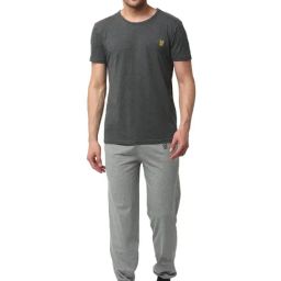 Vimal Jonney Grey Cotton Regular Fit Nightwear Set-image-64