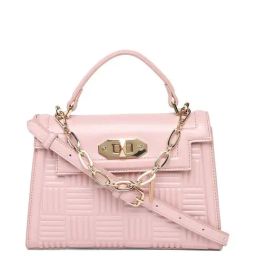Aldo PALETTE650 Pink Textured Medium Handbag-image-52
