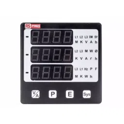RS PRO LED Digital Panel Multi-Function Meter 92x92 mm, 1365384 image 3