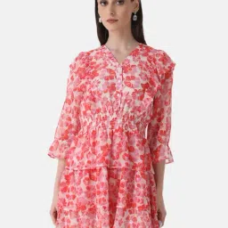 Kazo Tiered Printed Mini Dress-image-51