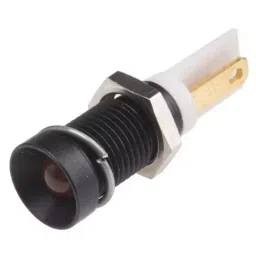 RS PRO Orange Panel Mount Indicator 2V DC, Mounting Hole Size 8 mm, Termination Type Solder Tab, IP Rating IP40, Model No 209103-48