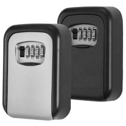 RKPM HOMES Key Storage Cabinet, 4-Digit Combination Lock Box, Wall Mounted Metal Key Safe, Resettable Code (Silver) image 2