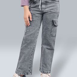 BAESD Girls Straight Fit Heavy Fade Jeans-image-41