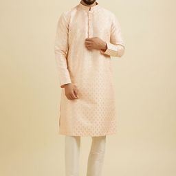 Manyavar Men Embroidered Regular Sequinned Kurta with Pyjamas-picture-17