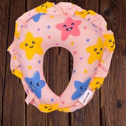 Mittenbooty U shaped neck Pillow in Smiley Star Print -Pink-picture-18