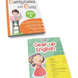 Combo Set of Comprehension & Composition English Grammar Workbooks Grade 4| Set of 2 Ages 9 - 10 Years  English-24