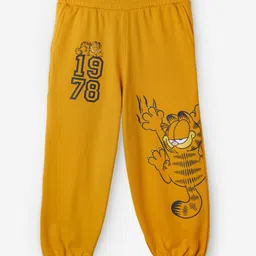 The Souled Store Garfiled Featuring Cotton Character Printed Joggers - Orange-picture-8