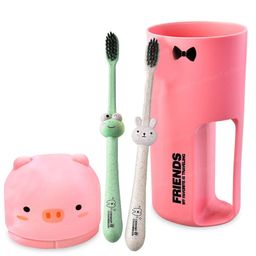 FunBlast Animal Cartoon Design Toothbrush with Portable Box for Kids  2 Pcs Toothbrush-image-99